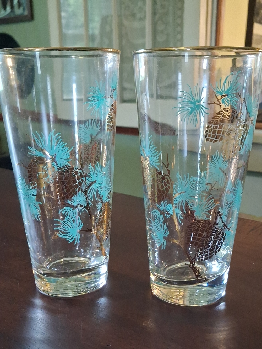 Libbey David Douglas Pine Cone Tumblers